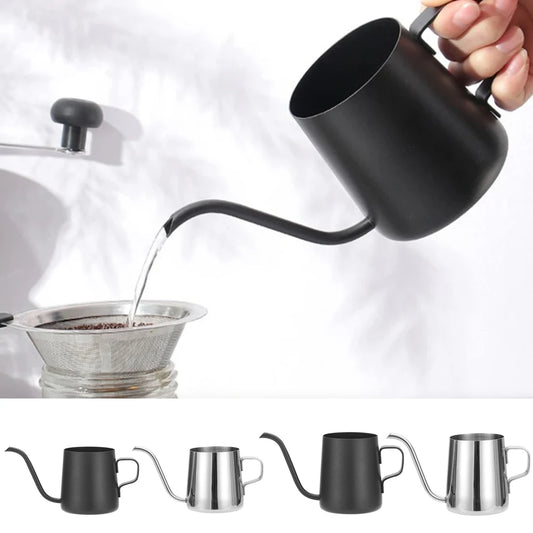 12oz Long Narrow Spout Coffee Pot – Stainless Steel Gooseneck Drip Kettle for Pour Over Brewing - SQN station By 22GM-style