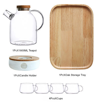 Large Capacity Drinkware Glass Teapot Set - SQN station