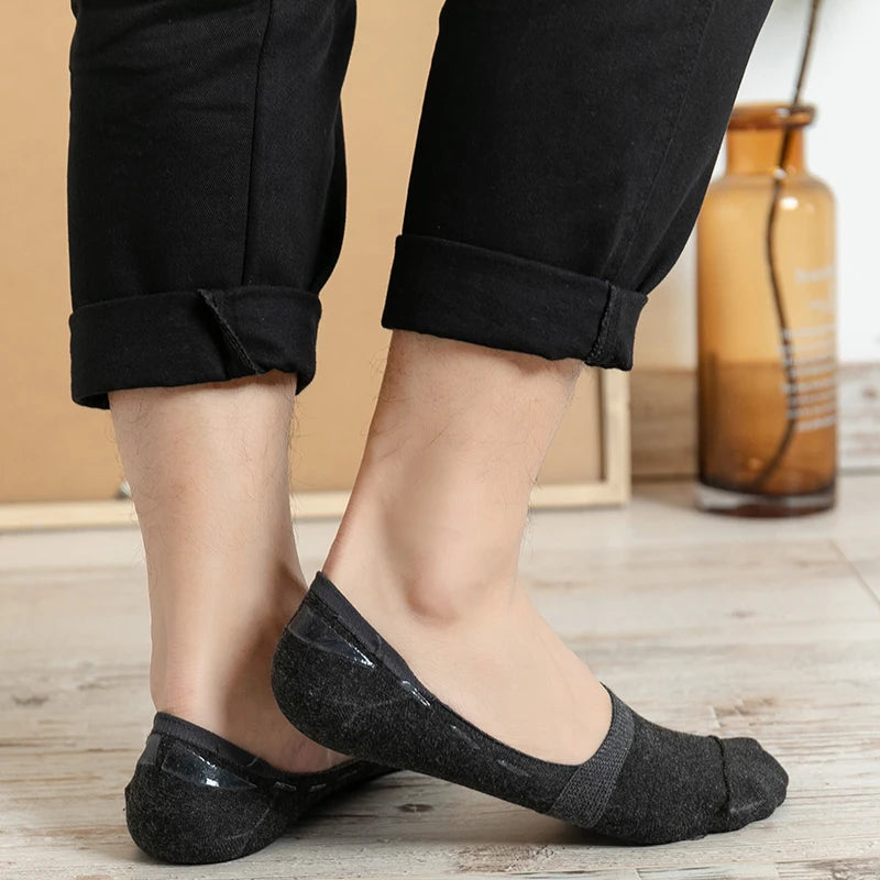 5 Pairs Quality Silicone Non-skid Mens Boat Socks - SQN station By 22GM-style