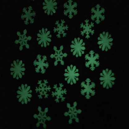 50pcs Glow Snowflake Wall Stickers – Luminous Christmas & Kids Room Decor Decals - SQN station By 22GM-style