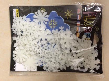 50pcs Glow Snowflake Wall Stickers – Luminous Christmas & Kids Room Decor Decals - SQN station By 22GM-style