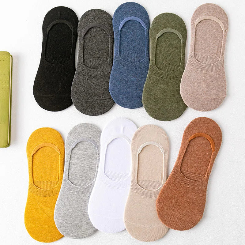5 Pairs Quality Silicone Non-skid Mens Boat Socks - SQN station By 22GM-style
