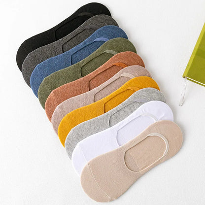 5 Pairs Quality Silicone Non-skid Mens Boat Socks - SQN station By 22GM-style