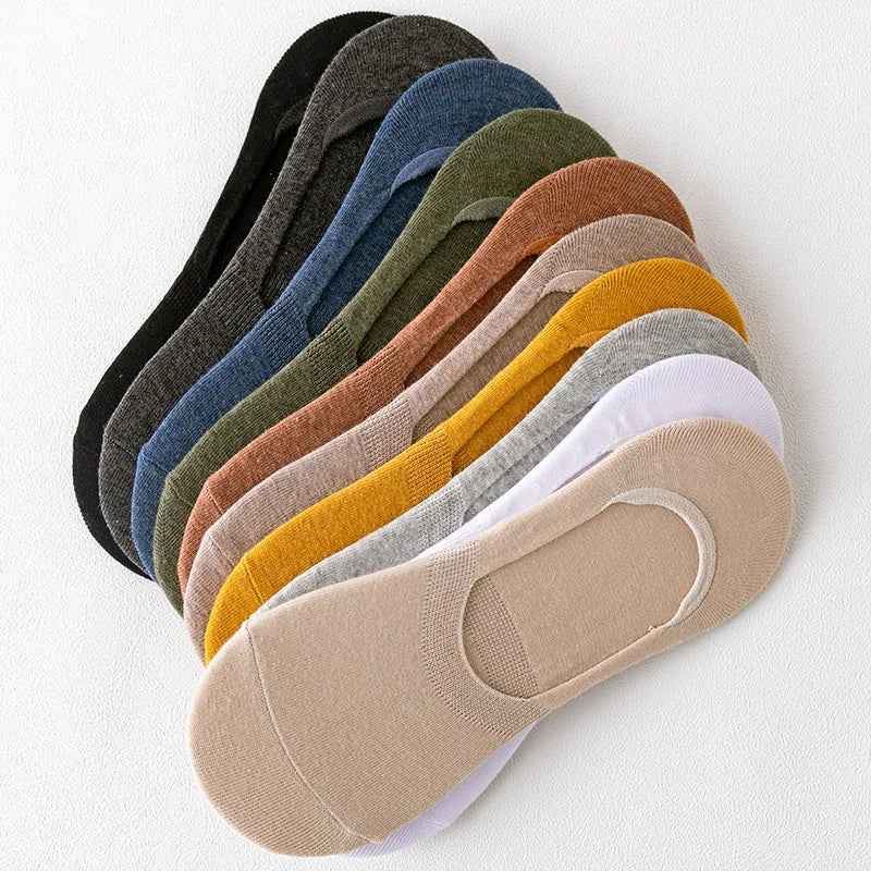 5 Pairs Quality Silicone Non-skid Mens Boat Socks - SQN station By 22GM-style