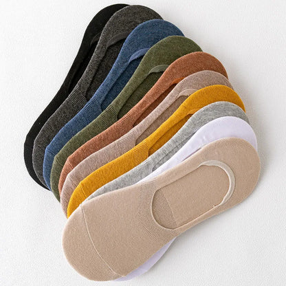 5 Pairs Quality Silicone Non-skid Mens Boat Socks - SQN station By 22GM-style