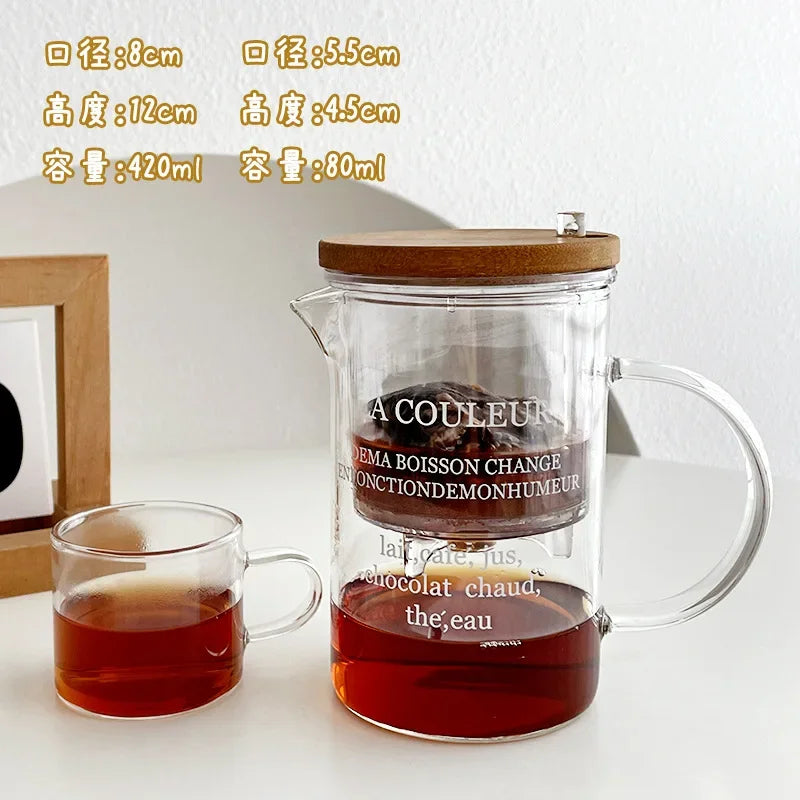Glass Tea Separation Cup – Large Capacity Heat-Resistant Mug with Infuser for Flower Tea or Office Use
