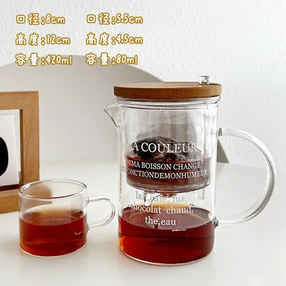 Glass Tea Separation Cup – Large Capacity Heat-Resistant Mug with Infuser for Flower Tea or Office Use