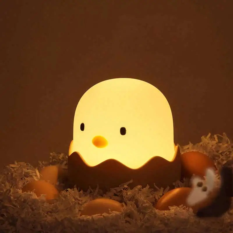 Eggshell LED Night Light – Cute Cartoon Touch Lamp with Adjustable Warm Light, Rechargeable for Kids Bedroom - SQN station By 22GM-style