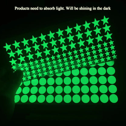 Glow in the Dark Star Wall Stickers – Luminous Kids Room & Bedroom Decoration - SQN station By 22GM-style