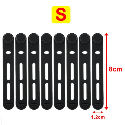 Reusable Silicone Cable Ties – Elastic Adjustable Cord Organizer Straps with Lock Buckle - SQN station By 22GM-style