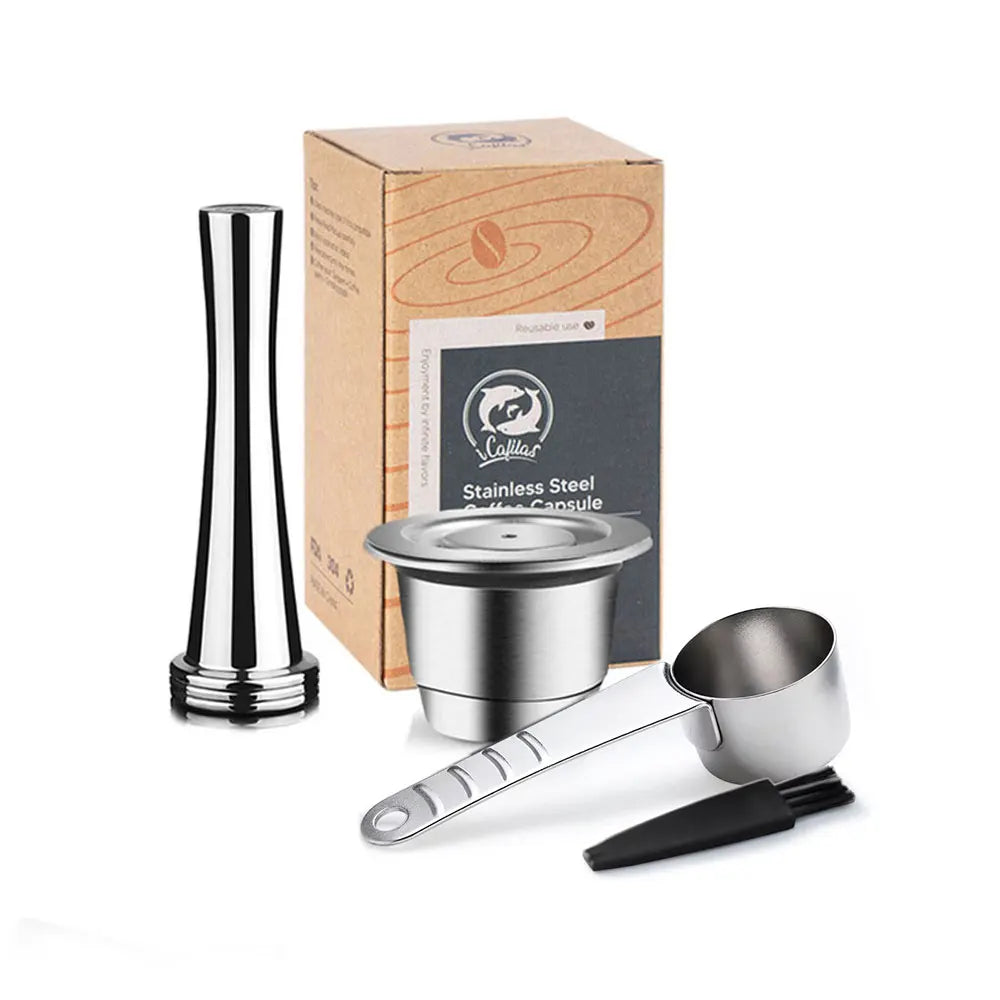 Reusable Stainless Steel Coffee Capsule for Nespresso – Refillable Espresso Pods Compatible with Essenza Mini, Inissia & Pixie - SQN station By 22GM-style