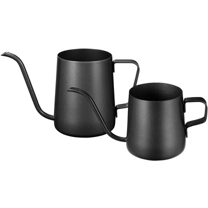 12oz Long Narrow Spout Coffee Pot – Stainless Steel Gooseneck Drip Kettle for Pour Over Brewing - SQN station By 22GM-style