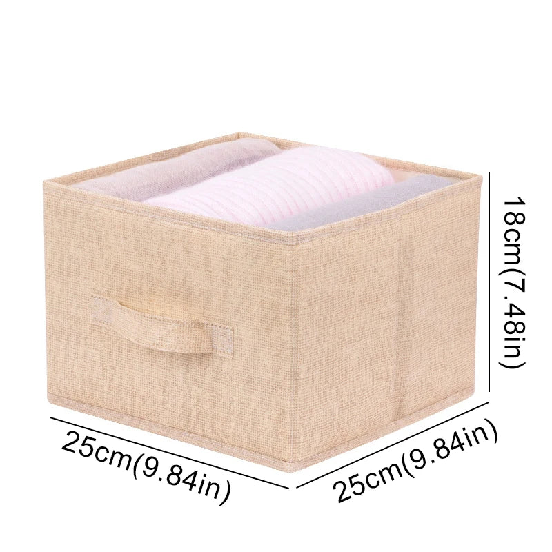 Cotton Linen Hanging Storage Organizer – Drawer Style Wardrobe Hanging Bag - SQN station By 22GM-style