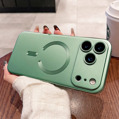 Metallic Magnetic MagSafe Case – Soft Protective Case for iPhone 12–17 Series with Lens Guard - SQN station By 22GM-style