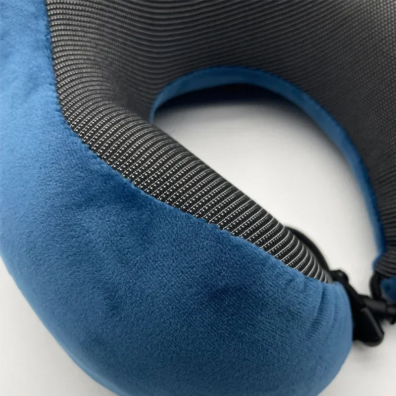 U-Shaped Memory Foam Neck Pillow – Soft Travel & Cervical Support Pillow for Airplane & Sleep - SQN station By 22GM-style