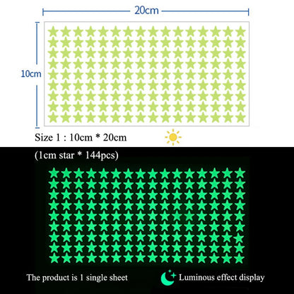 Glow in the Dark Star Wall Stickers – Luminous Kids Room & Bedroom Decoration - SQN station By 22GM-style