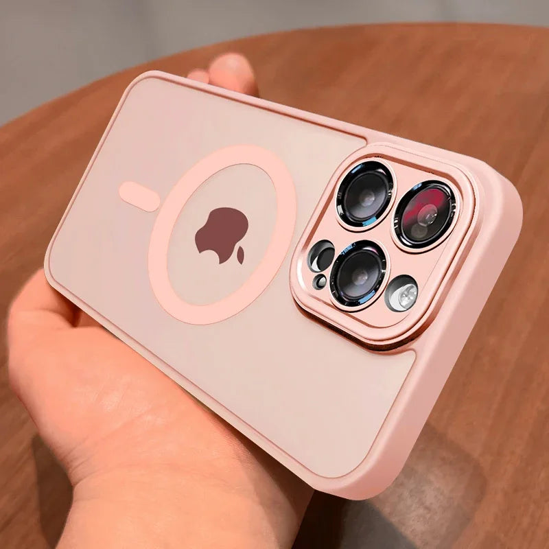 Matte Translucent Magnetic Armor Case – Shockproof MagSafe Cover for iPhone 12–17 Series - SQN station By 22GM-style