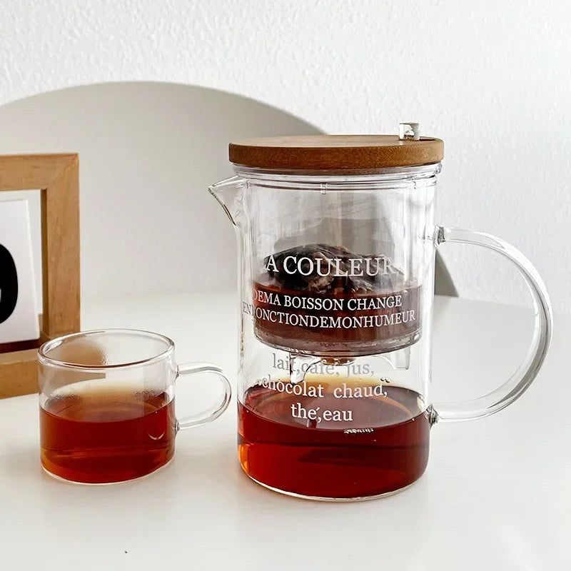 Glass Tea Separation Cup – Large Capacity Heat-Resistant Mug with Infuser for Flower Tea or Office Use - SQN station By 22GM-style