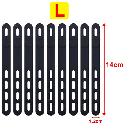 Reusable Silicone Cable Ties – Elastic Adjustable Cord Organizer Straps with Lock Buckle - SQN station By 22GM-style