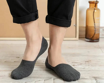 5 Pairs Quality Silicone Non-skid Mens Boat Socks - SQN station By 22GM-style