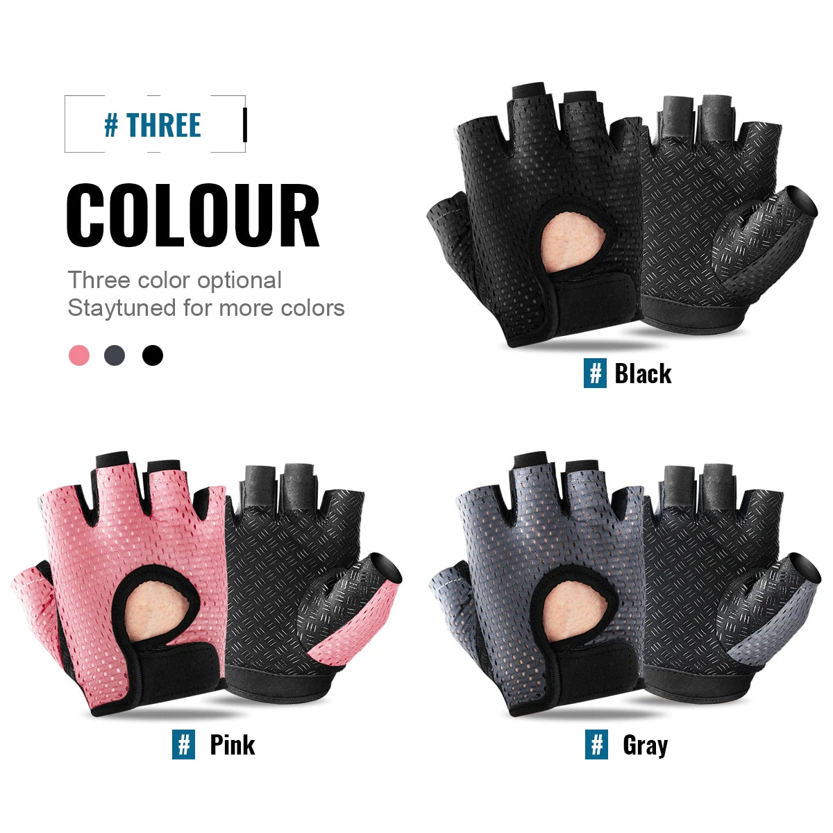 Women’s Fitness Gloves – Breathable Half-Finger Anti-Slip Gym Gloves for Cycling, Weight Training & Yoga - SQN station By 22GM-style