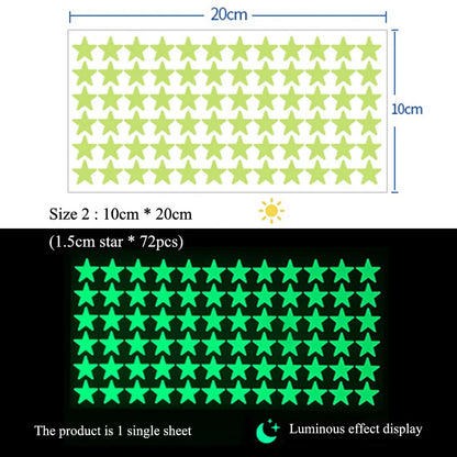 Glow in the Dark Star Wall Stickers – Luminous Kids Room & Bedroom Decoration - SQN station By 22GM-style