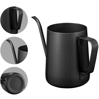 12oz Long Narrow Spout Coffee Pot – Stainless Steel Gooseneck Drip Kettle for Pour Over Brewing - SQN station By 22GM-style