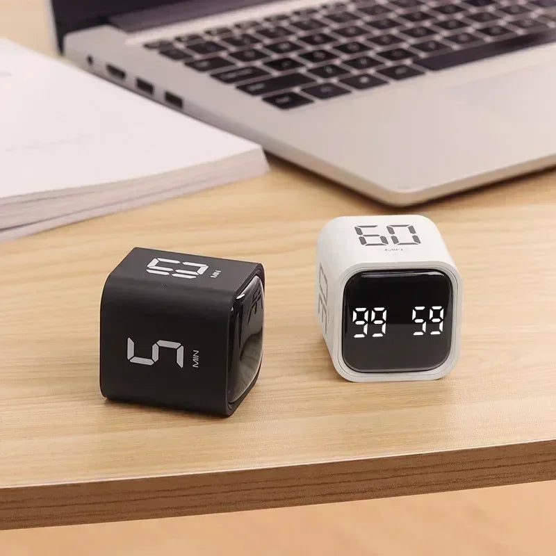 Productivity Cube Timer – Gravity Flip Digital Countdown Timer with LED Display - SQN station By 22GM-style
