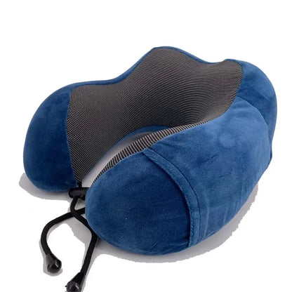 U-Shaped Memory Foam Neck Pillow – Soft Travel & Cervical Support Pillow for Airplane & Sleep - SQN station By 22GM-style