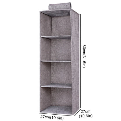 Cotton Linen Hanging Storage Organizer – Drawer Style Wardrobe Hanging Bag - SQN station By 22GM-style