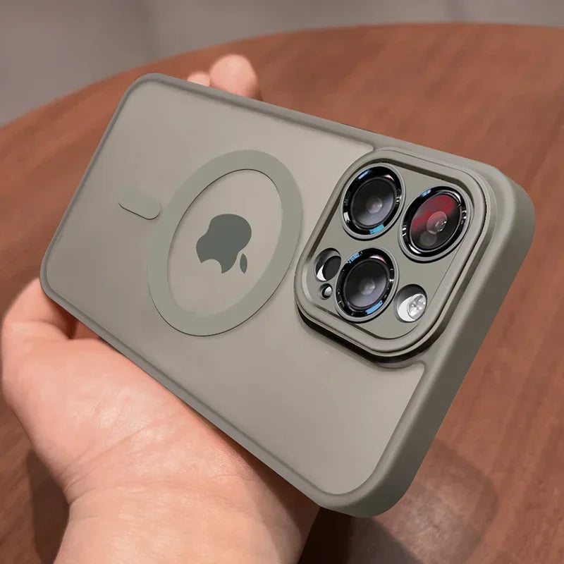 Matte Translucent Magnetic Armor Case – Shockproof MagSafe Cover for iPhone 12–17 Series - SQN station By 22GM-style