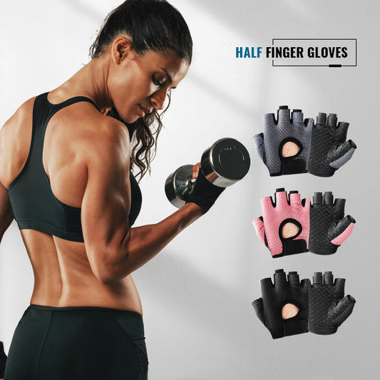 Women’s Fitness Gloves – Breathable Half-Finger Anti-Slip Gym Gloves for Cycling, Weight Training & Yoga - SQN station By 22GM-style