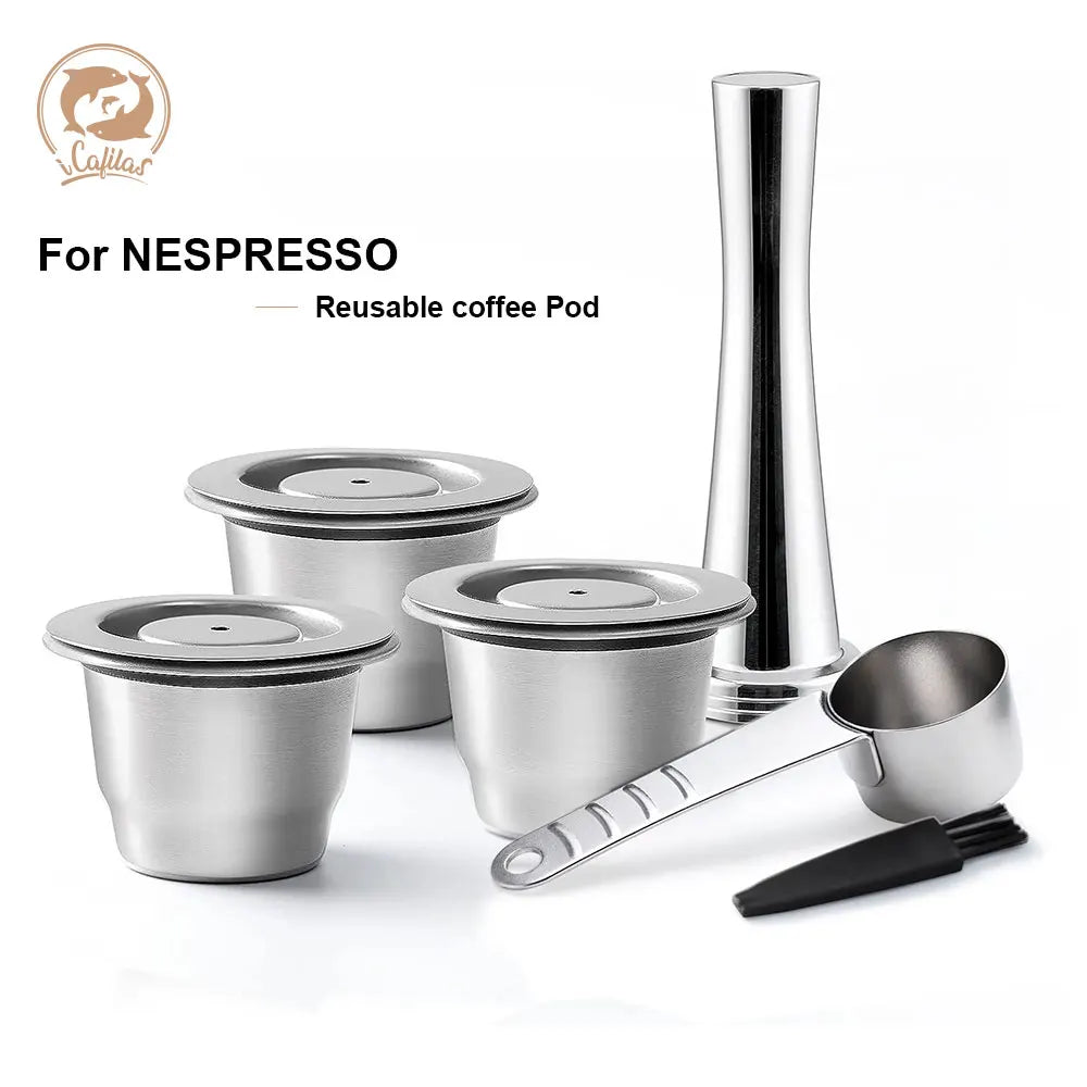 Reusable Stainless Steel Coffee Capsule for Nespresso – Refillable Espresso Pods Compatible with Essenza Mini, Inissia & Pixie - SQN station By 22GM-style