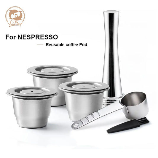 Reusable Stainless Steel Coffee Capsule for Nespresso – Refillable Espresso Pods Compatible with Essenza Mini, Inissia & Pixie - SQN station By 22GM-style