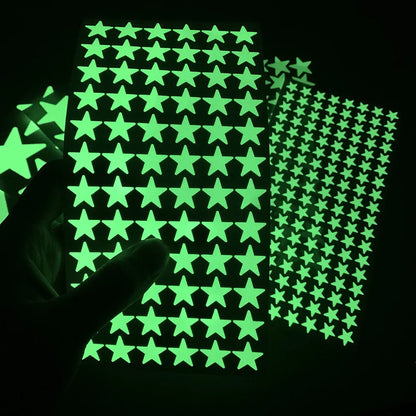 Glow in the Dark Star Wall Stickers – Luminous Kids Room & Bedroom Decoration - SQN station By 22GM-style