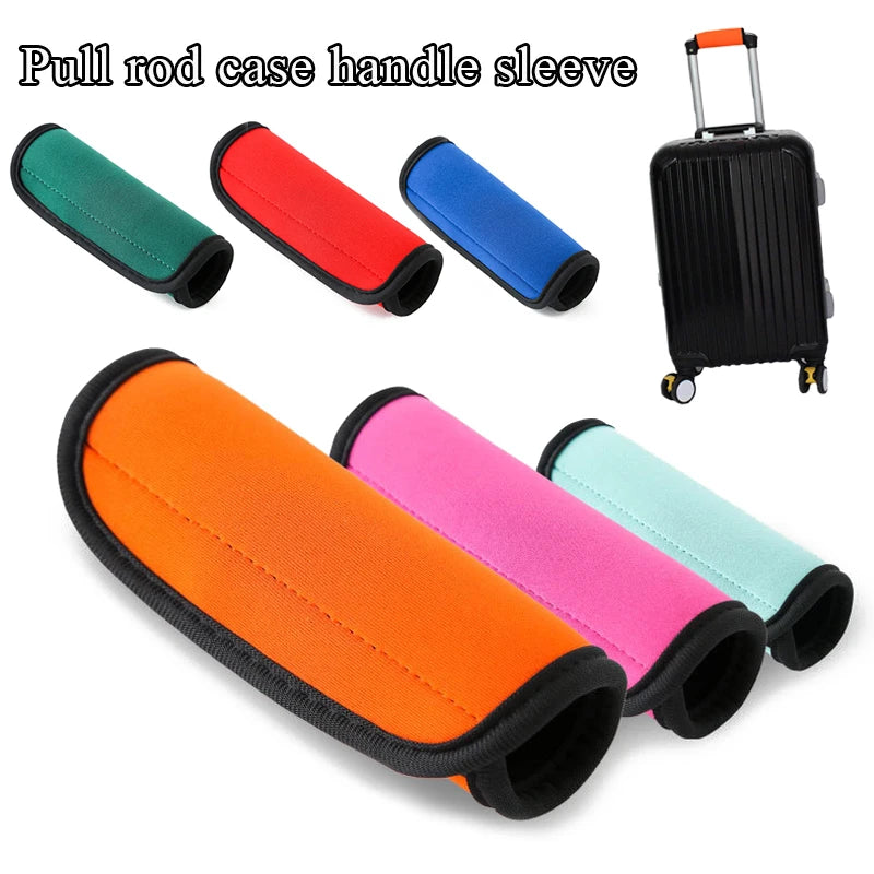 Soft Neoprene Luggage Handle Wrap - Comfortable Suitcase Grip, Protective Cover for Travel Bag Handles - SQN station By 22GM-style