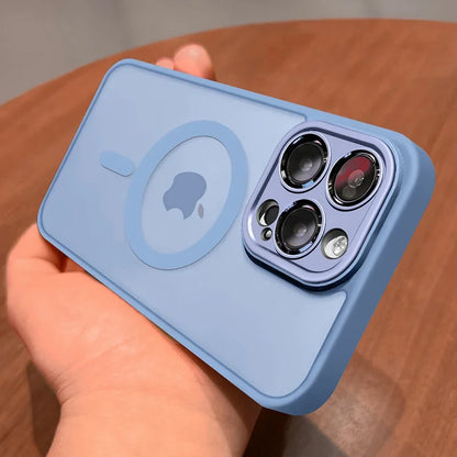 Matte Translucent Magnetic Armor Case – Shockproof MagSafe Cover for iPhone 12–17 Series - SQN station By 22GM-style