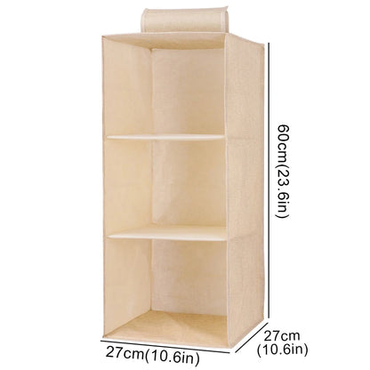 Cotton Linen Hanging Storage Organizer – Drawer Style Wardrobe Hanging Bag - SQN station By 22GM-style
