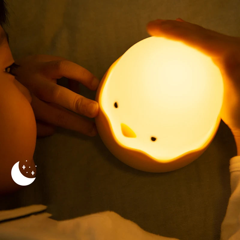 Eggshell LED Night Light – Cute Cartoon Touch Lamp with Adjustable Warm Light, Rechargeable for Kids Bedroom - SQN station By 22GM-style