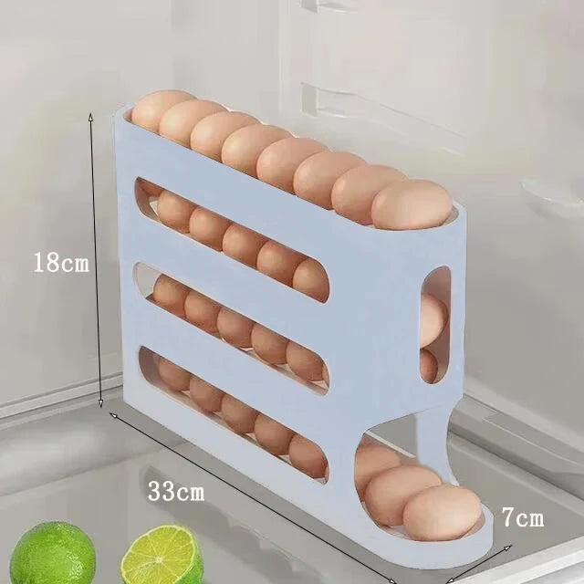 4 Layer Sliding Egg Storage Box – Automatic Rolling Refrigerator Egg Organizer - SQN station By 22GM-style