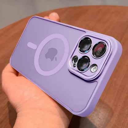 Matte Translucent Magnetic Armor Case – Shockproof MagSafe Cover for iPhone 12–17 Series - SQN station By 22GM-style