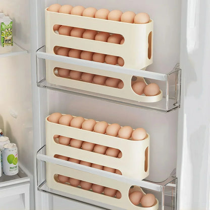 4 Layer Sliding Egg Storage Box – Automatic Rolling Refrigerator Egg Organizer - SQN station By 22GM-style