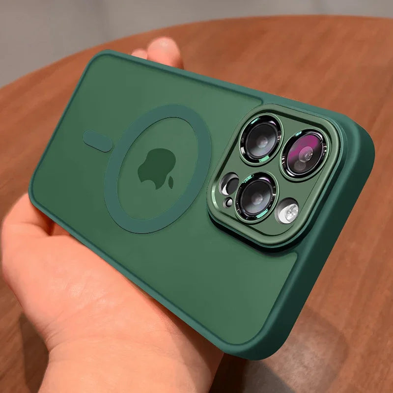 Matte Translucent Magnetic Armor Case – Shockproof MagSafe Cover for iPhone 12–17 Series - SQN station By 22GM-style