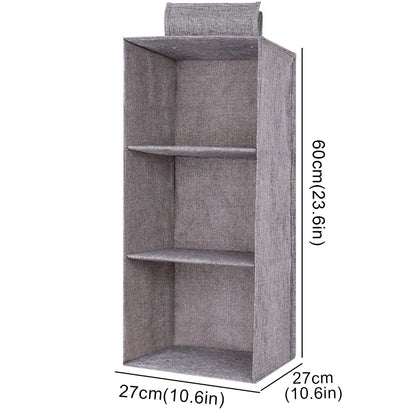 Cotton Linen Hanging Storage Organizer – Drawer Style Wardrobe Hanging Bag - SQN station By 22GM-style