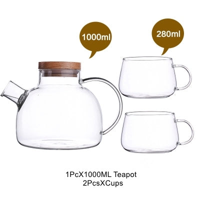 Large Capacity Drinkware Glass Teapot Set - SQN station