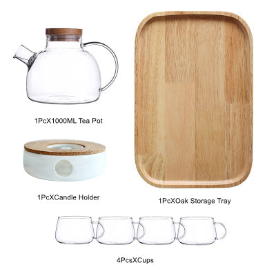 Large Capacity Drinkware Glass Teapot Set - SQN station